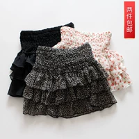 2 miếng đa năng kết hợp và phù hợp với ba lớp chiffon bánh váy mini đàn hồi rộng eo váy váy nữ chân váy jean dài