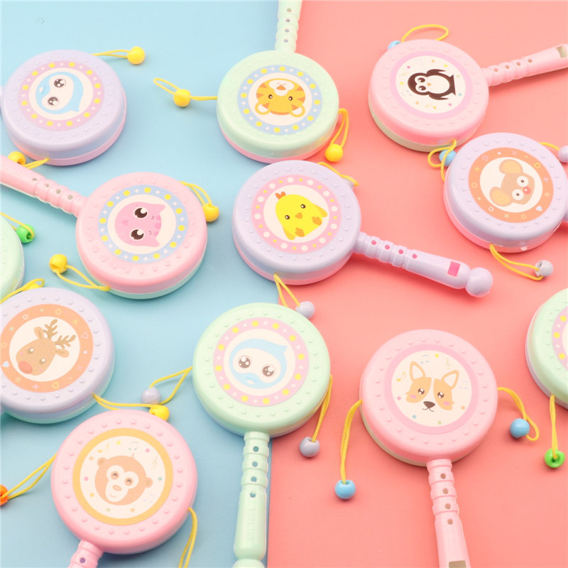 Dial Wave Drum Shaking Drum Rocking Bell Revolving Drum 0-1 Year Old Newborn Baby Baby Toddler Traditional Puzzle Toy