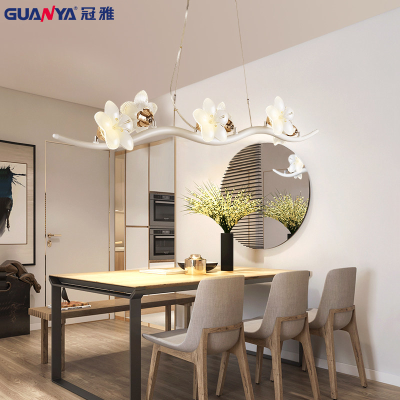Crown Elegant New Art Dining Hall Chandelia Creative Flower Personality Bar Modern Fashion Cozy Long Suspension Wire Lamps