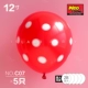 12 -INCH NEO BALLOON 丨 C07 RED+White Dot 5 Установка