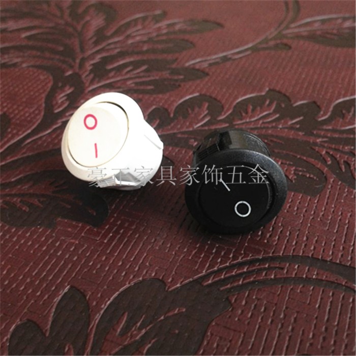 Bed small switch Round small switch White wire switch Bed cabinet black small switch 20mm switch