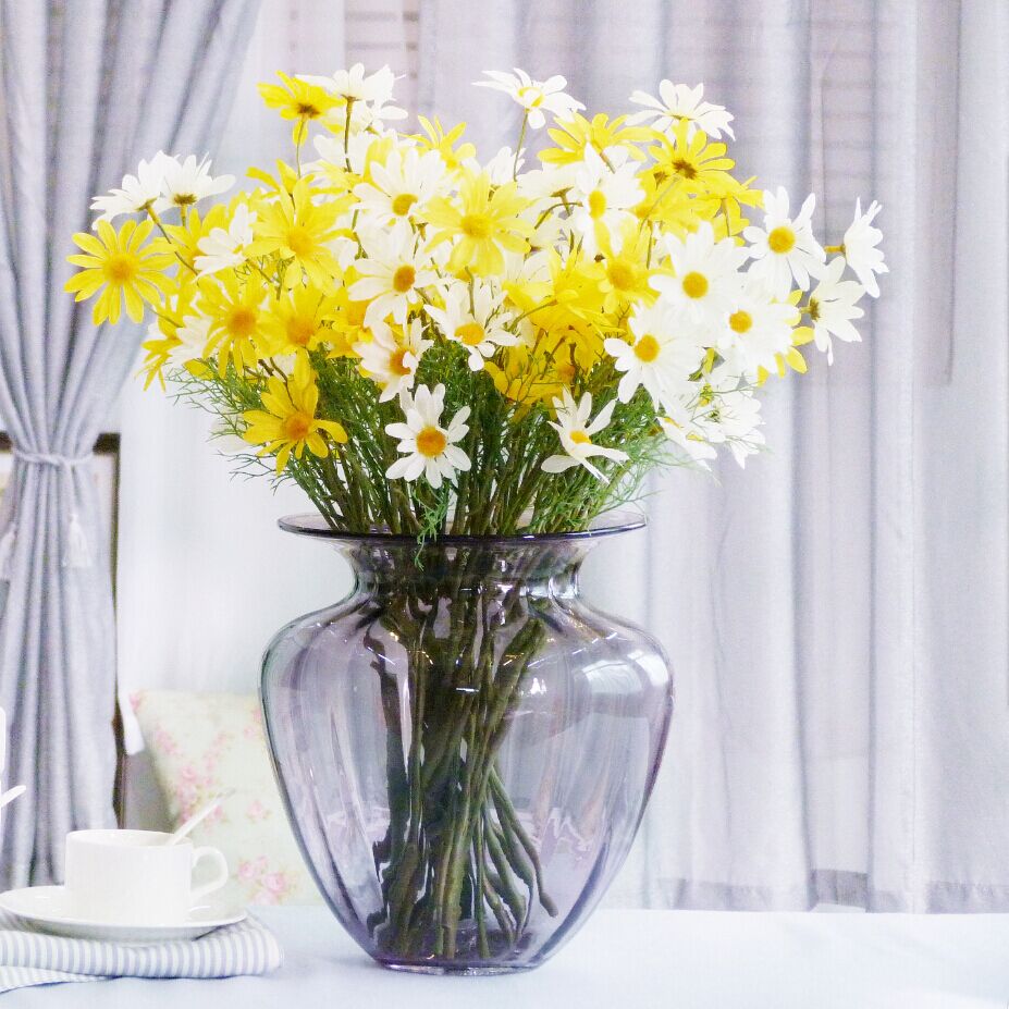 Single Artificial Flower Simulation Bouquet Living Room European Single Artificial Flower Simulation Bouquet Living Room European Table Plastic Insert Fabric Decoration