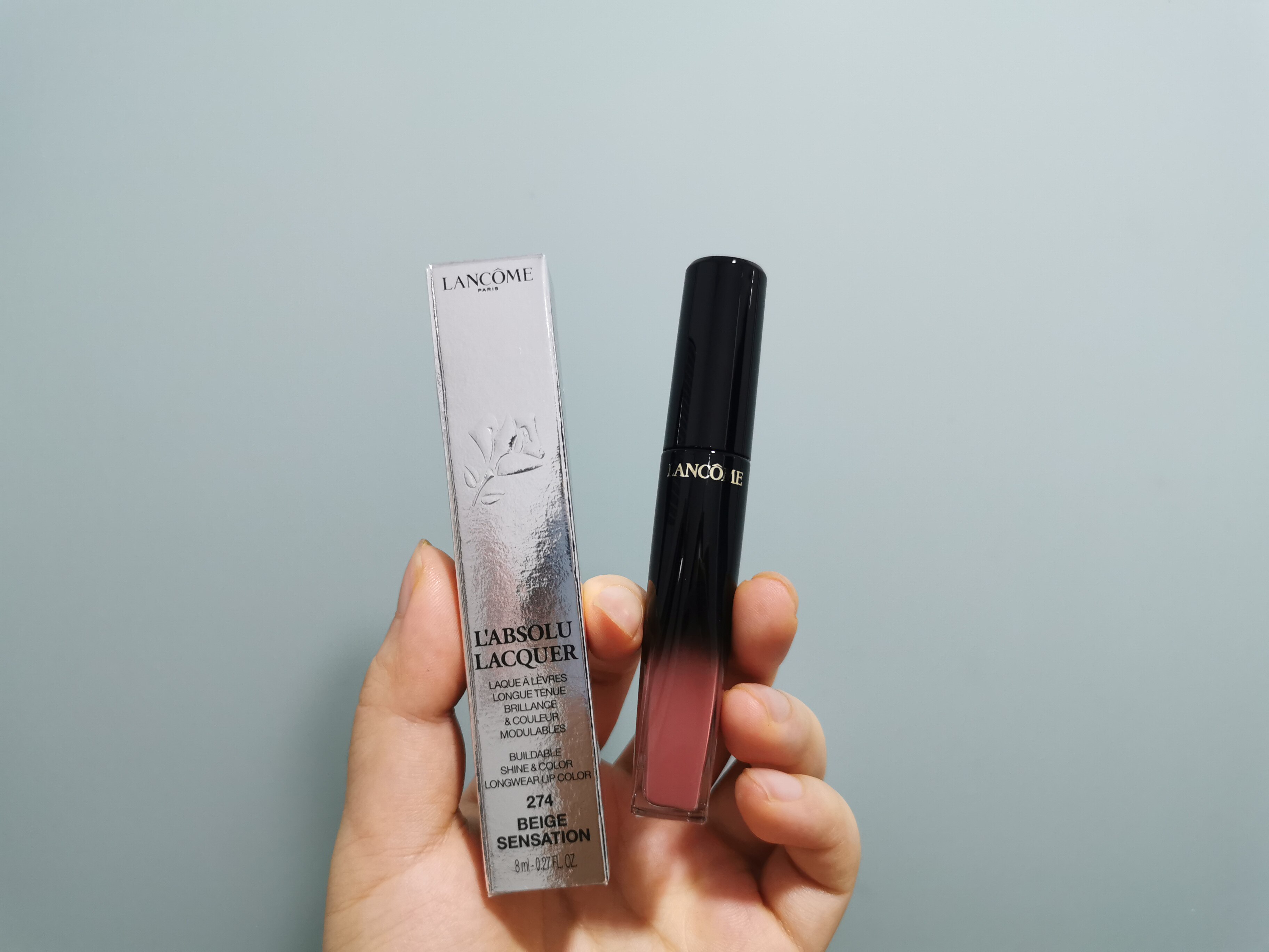 My favorite Lancome Lancco Black Tube Paint Lip Glaze 274 milk tea color buy it 356