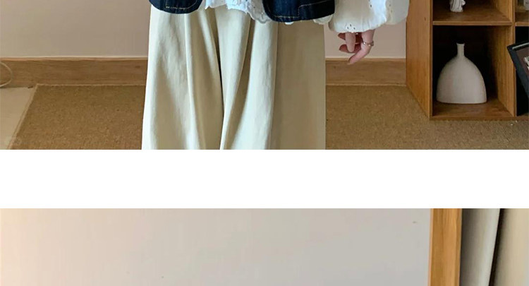 Maternity Wear Autumn Outfit Set 2026 New Retro Denim Vest Shirt Women's Wide-Leg Pants Casual Autumn Three-Piece Set — 24