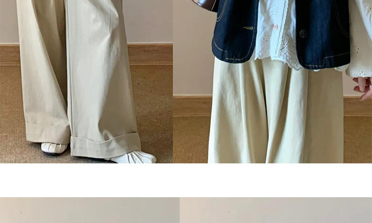 Maternity Wear Autumn Outfit Set 2026 New Retro Denim Vest Shirt Women's Wide-Leg Pants Casual Autumn Three-Piece Set — 19