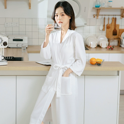 Банный халат, милая розовая белая пижама для школьников, оверсайз, для салонов красоты