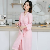 Банный халат, милая розовая белая пижама для школьников, оверсайз, для салонов красоты