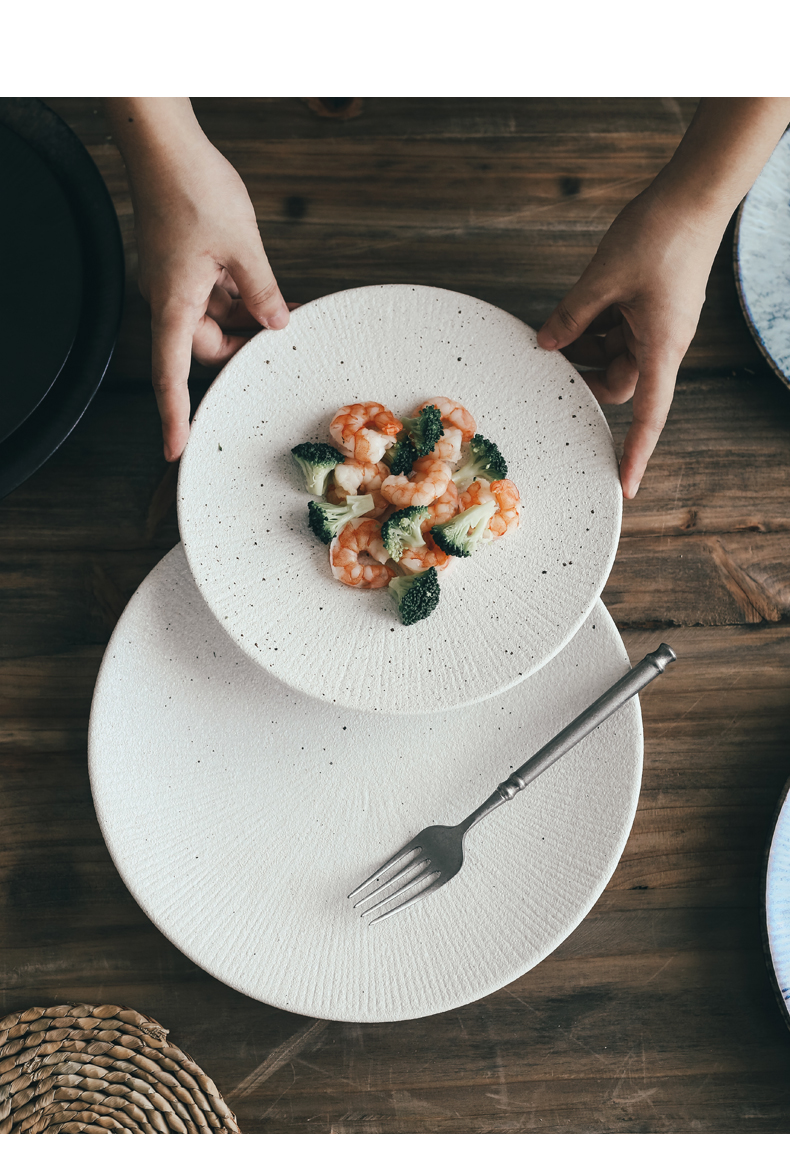 Ceramic plates pasta dish beefsteak plate of fruit bowl restaurant tableware ltd. 0 put the disc tray