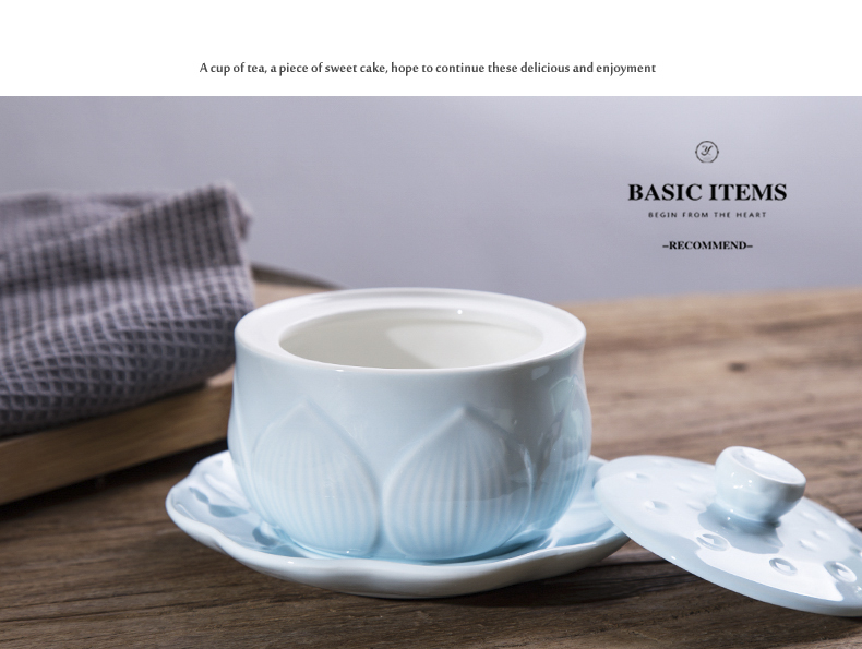 Ceramic bird 's nest stew with cover every small water in clay pot soup pot soup pot stew stew dessert celadon bowls of soup bowl tableware bag in the mail