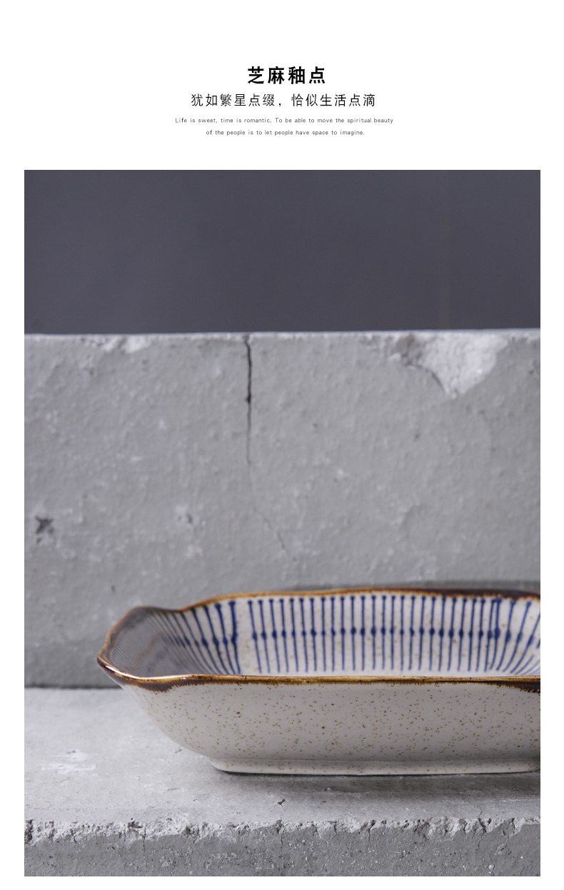 Ceramic sifang dish soup dish dessert plate dumplings plate sushi plate of fruit salad plate hotel tableware