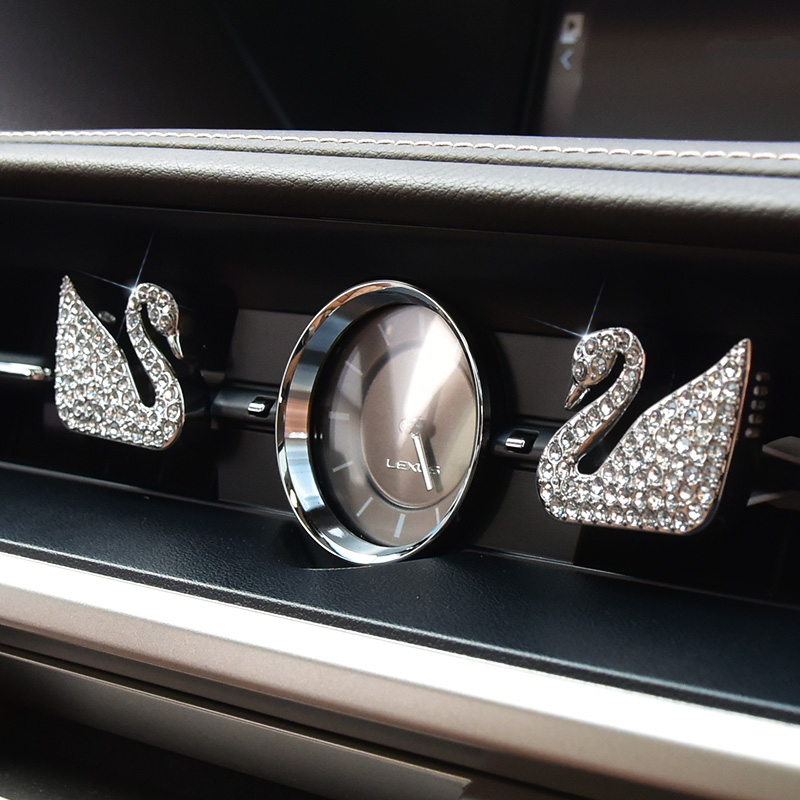 Car Fragrance lasting light incense Car Vent Aroma Air Conditioning Air Conditioning Outlet decorated in car with ornaments inlaid with swans