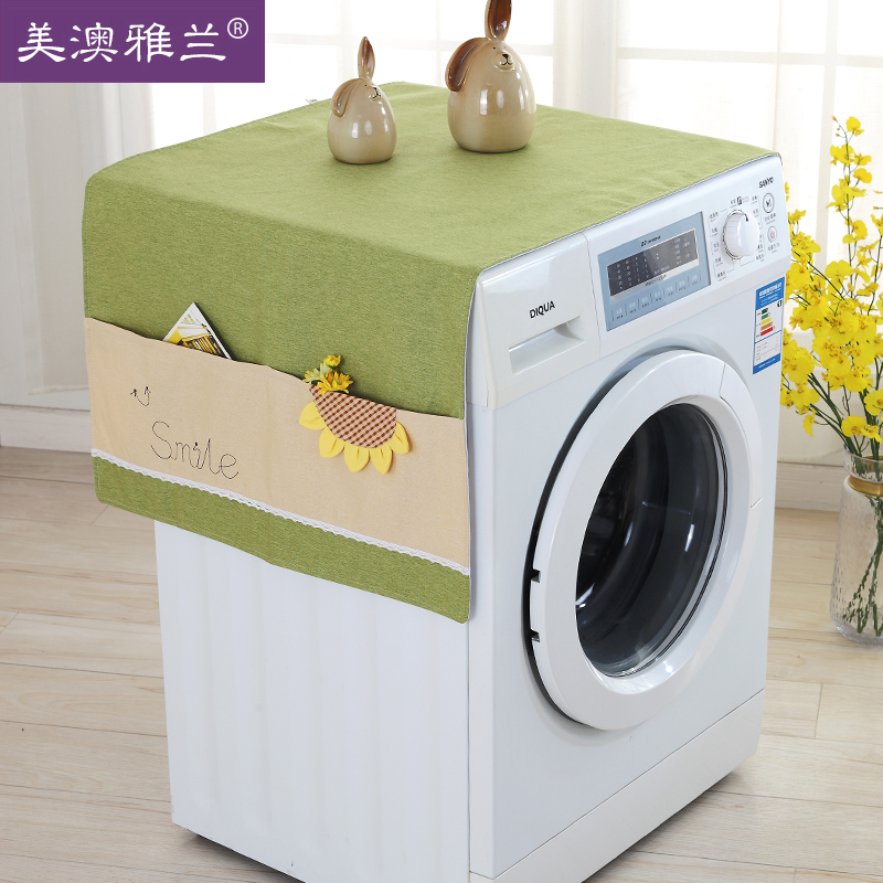 Fabric washing machine cover towels Brief modern European style with cashier bag multipurpose cover towels Korean version of refrigerator dust cover cloth