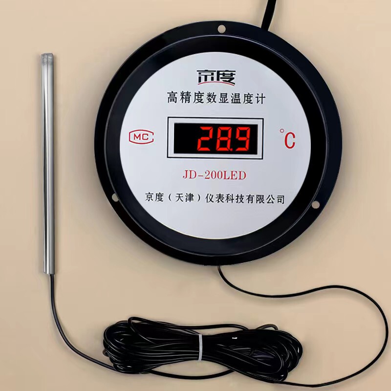 Digital Thermometer with Probe Sensor, Water Temperature Measuring Meter, Cold Storage Display, Industrial Breeding-Specific Electronic Meter