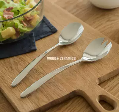 Italian JOMU stainless steel salad spoon salad fork Western food high-grade metal tableware salad more Fork