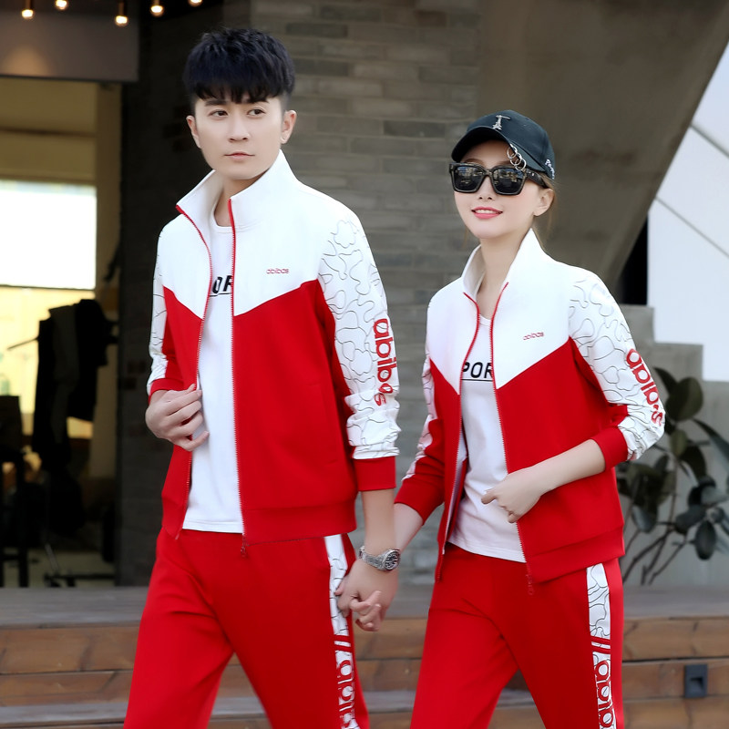 361 couple sports suit spring and autumn 2022 Jordano new square dance men's and women's large size sportswear three-piece set 2 - Taobao