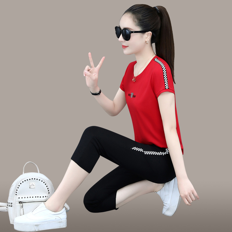 361 summer women's two-piece short-sleeved Jordano casual fashion thin section sports suit ice silk sportswear tide