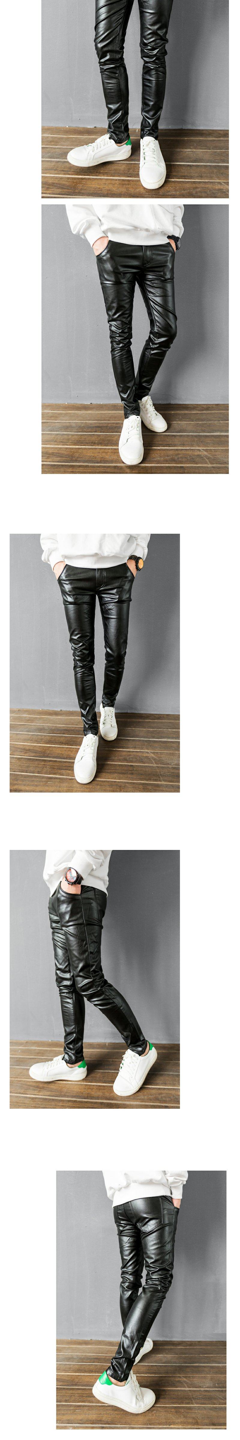 Pantalon cuir homme serré pour jeunesse - Ref 1484806 Image 7