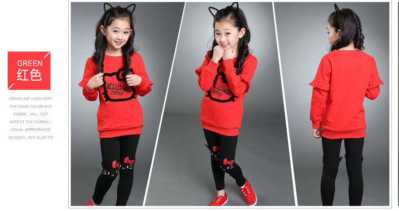 Bộ đồ mùa xuân cho bé gái 2018 Mới cho bé Áo dài tay hai mảnh Cotton bé gái giản dị Mùa thu cho bé shop đồ trẻ em