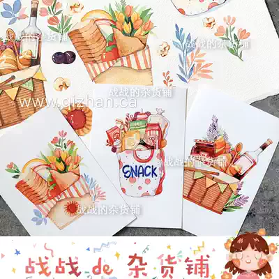 Summer picnic series 6-inch postcards 3