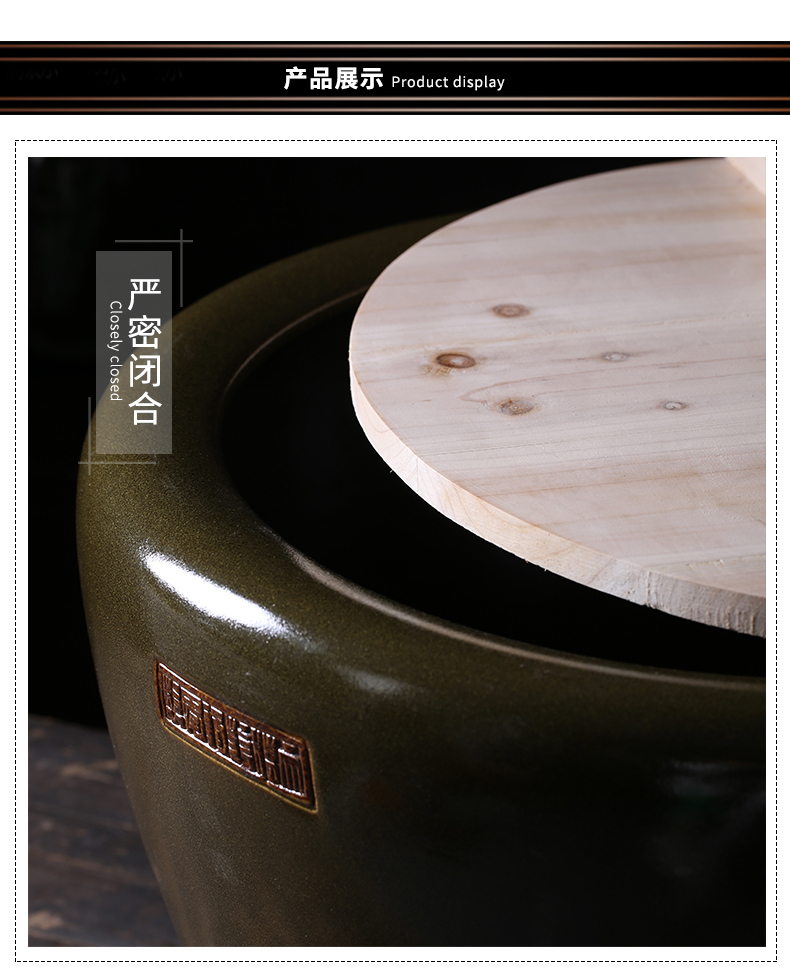 Jingdezhen ceramic tank household kitchen large cylinder barrel can of fish pickles pickled meat tank old courtyard