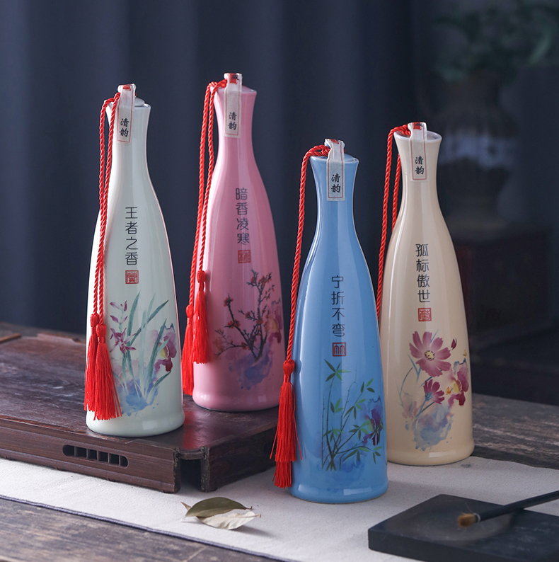 Ceramic bottle archaize jars a kilo of empty bottles household custom hip flask small jar creative decoration