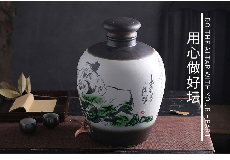 Ceramic jars seal (50 kg/mercifully bottle antique hand - made jingdezhen liquor jar it home