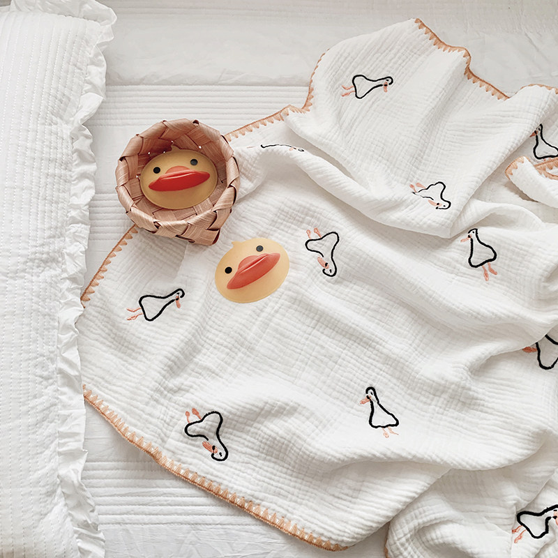 Newborn whole cotton A type gauze scarf baby 6 layers gauze bath towels multifunctional cover blanket