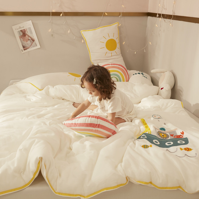(Spot Shunfeng) Newborn class A baby spring and autumn antibacterial quilt core baby skin-friendly Cotton Four Seasons