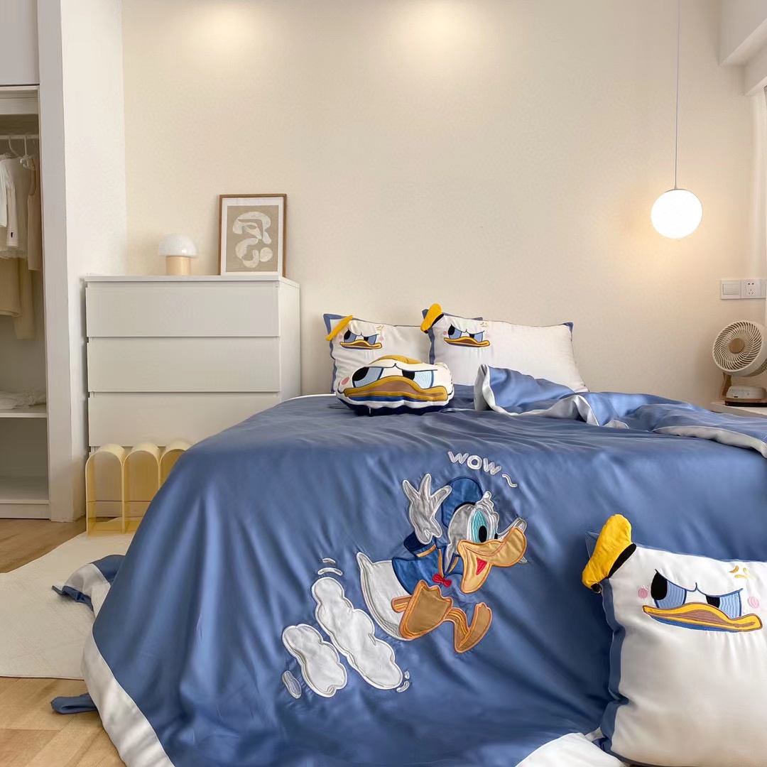 SF recommends spring and summer new class A newborn Tiansi three - piece children's bedding products