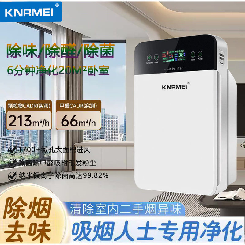 Knrmei Air Purifier for Pregnant Women, Household Formaldehyde Removal, Indoor Sterilization, Negative Ion Removal of Smoke Odor, Pm2.5