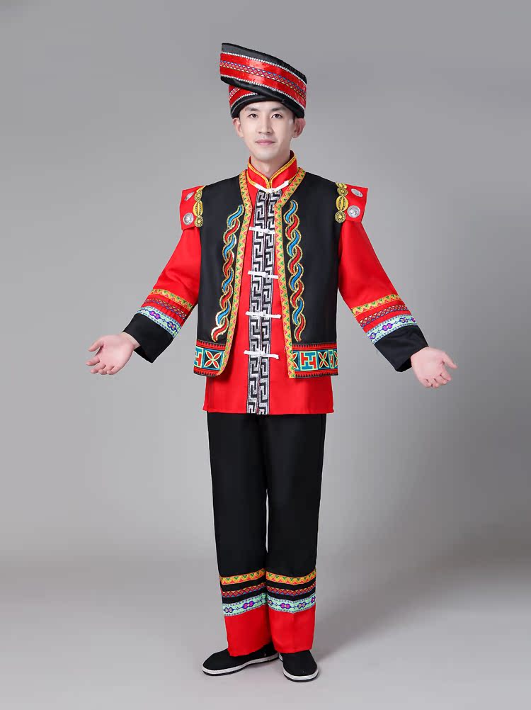 Trang phục Miao, nam biểu diễn thiểu số, Tujia Yao, Zhuang, Dai, Dai trang phục trang phục dân tộc mông