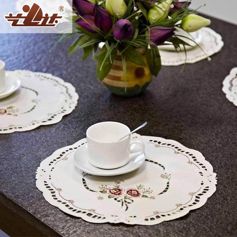 Yida home textile coaster placemat tablecloth tablecloth embroidery flower European style