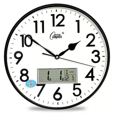 Combus clock silent clock clock living room 14 inch wall clock modern simple ins Nordic dining room quartz clock