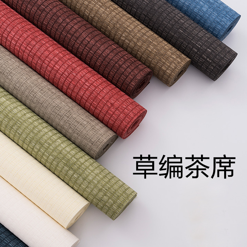Grass-woven waterproof tea mat Gongfu Tea Road Zero-fit tea mat Tea Banner Table Flag Bamboo Mat Dry Bubble Day Style Suit