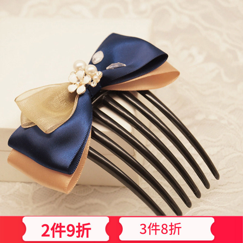 Head decoration Korea hair accessories modern minimalist butterfly knot hair dresser with six teeth hairpin hairpin hairpin female