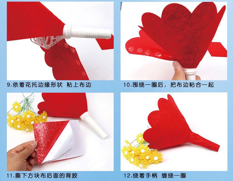 Nút bó hoa sáng tạo tự làm cho trẻ em lớp hướng dẫn làm vật liệu gói nút vẽ mẫu giáo câu đố người lớn cha mẹ-con đồ chơi nấu ăn