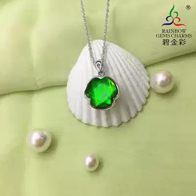 Bi gold color Canadian spotted stone pendant 925 silver men and women satellite fashion pendant snail fossil