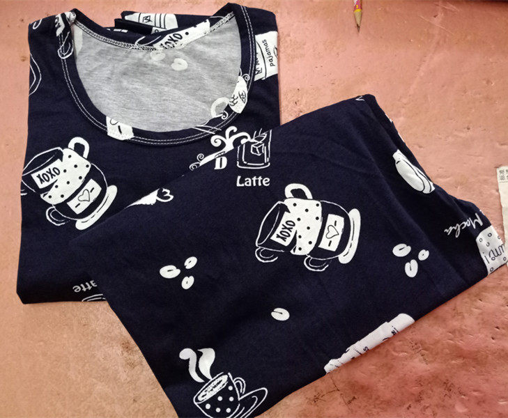 New Large Size New Cotton Sleeping Suit Men's Spring Summer Autumn Pure Cotton Pajamas Adults