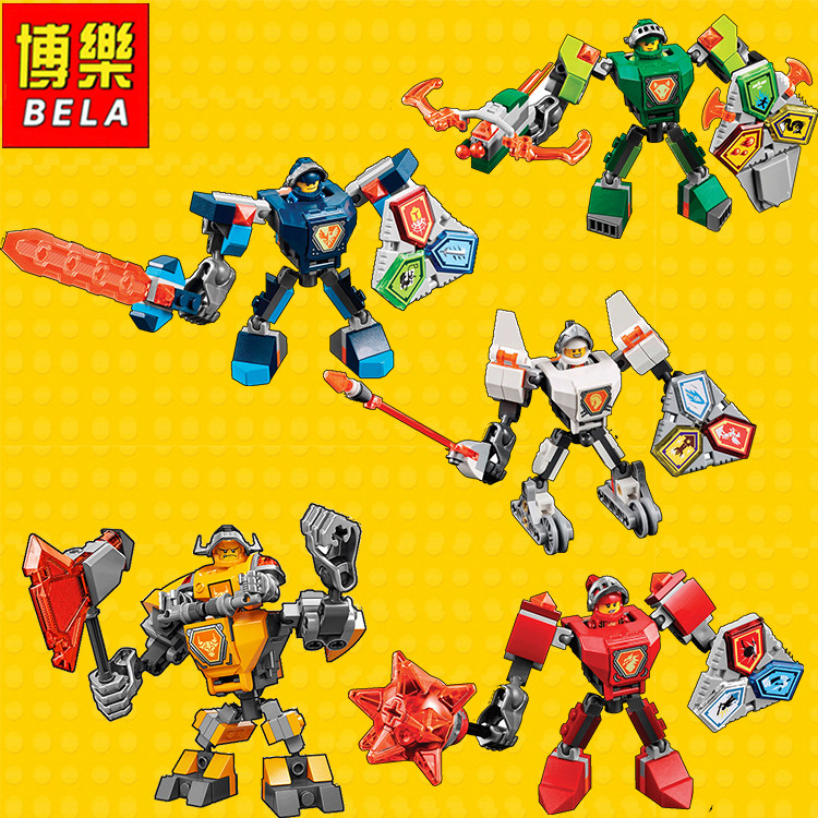 Compatible with LEGO Future Knights Clay Axo Aaron Minifigure Fighter Armor Assembled Chinese Building Block Toys