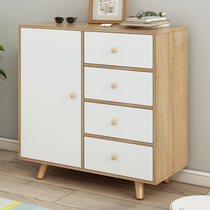 Bucket five-bucket drawing cabinet Nordic solid wood leg drawer locker bedroom storage cabinet multifunctional living room storage cabinet