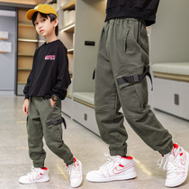 Boys overalls childrens pants spring and autumn childrens clothing cotton loose handsome boy casual trousers