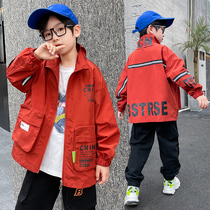 Childrens clothing boys autumn handsome coat 2021 boys casual zipper short version foreign Sports Baseball clothing