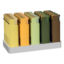 Full box of 50 metal straight-through windproof lighters custom-made printing disposable lighter advertising custom wholesale