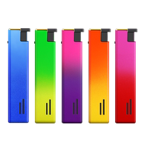 50 pieces of metal matte gradient windproof lighters customized with printed advertising disposable lighters for home wholesale