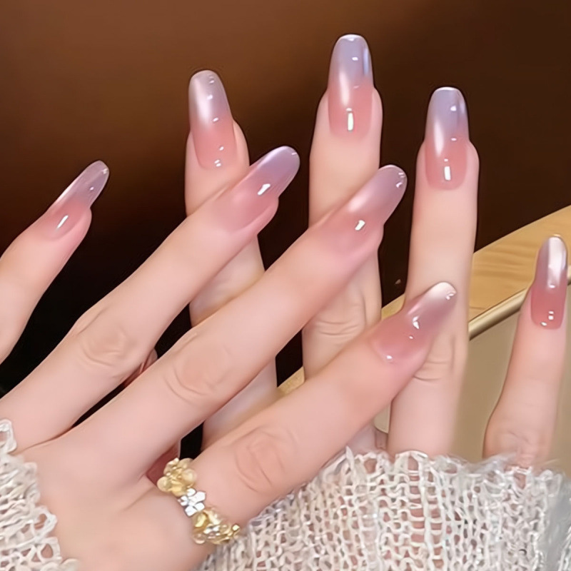 Purple Symphony Galaxy丨Handmade Wearable Nails ins Wind Purple Gradient Glass Bead Cat Eye Light Luxury Daily Fairy Nails Purple Symphony Galaxy丨Handmade Wearable Nails ins Wind Purple Gradient Glass Bead Cat Eye Light Luxury Daily Fairy Nails