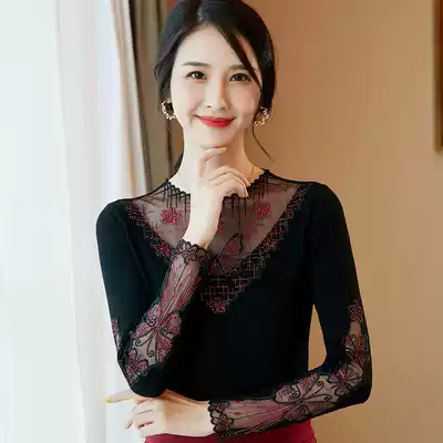 Autumn and winter New embroidered national standard dance modern Latin dance jacket long sleeve knitted cotton Friendship Square dance costume women