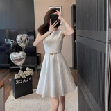 Белый летний приталенный корсет без рукавов, изысканный стиль, французский стиль, А-силуэт