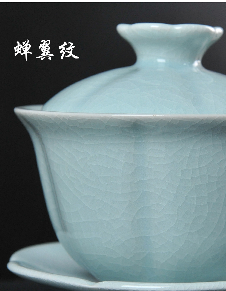 Your up porcelain three to ceramic tea tureen tea bowl kunfu tea bowl to bowl big handless small restoring ancient ways