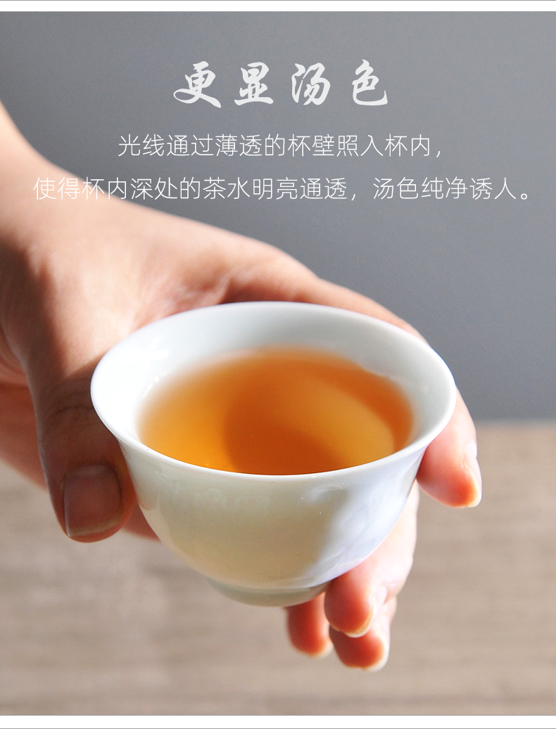 Kung fu tea cups of jingdezhen ceramic masters cup single CPU celadon sample tea cup hand - cut small bowl only tea