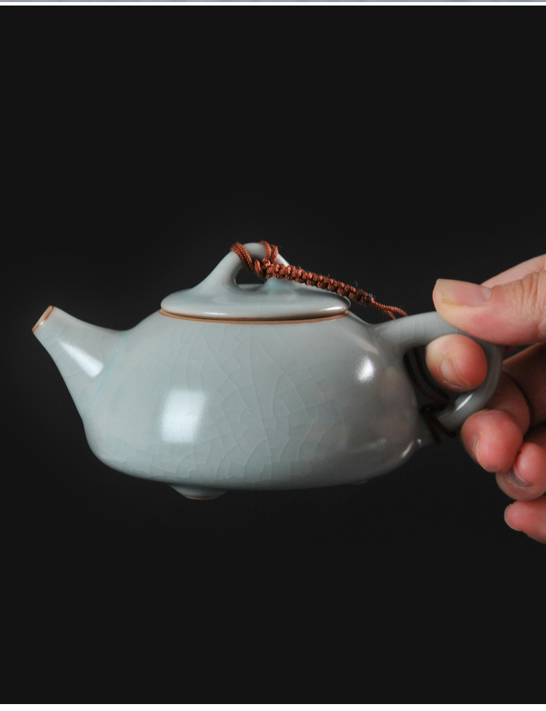 Archaize your up ceramic teapot kung fu tea set the teapot in use pot on pure manual stone gourd ladle pot household gift boxes